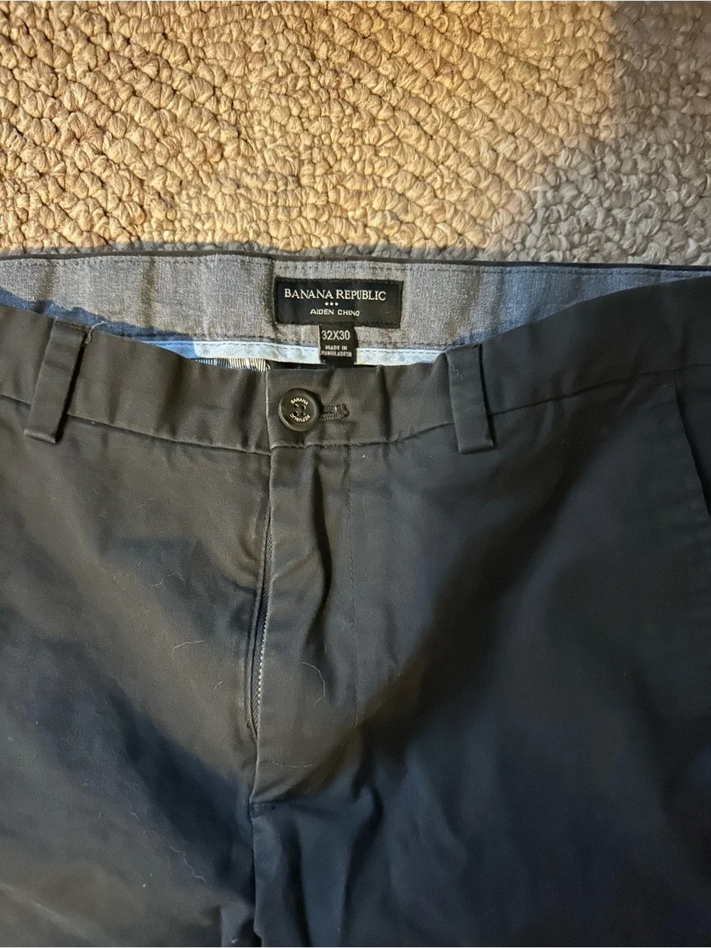 Men's Dark Gray Banana Republic 32x30 Chino Pants
